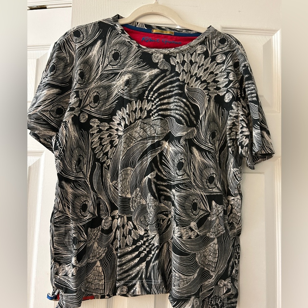 Robert Graham Black and White Short Sleeve Tee